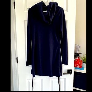 Athleta Navy Cowl Neck adjustable Dress/Sweater in Medium